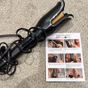 CHI Spin N Curl Ceramic Rotating Curler - Black